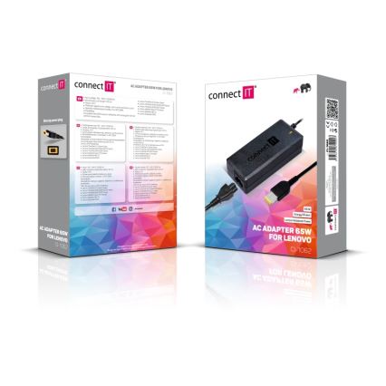 CONNECT IT CI-1062 - Ανάπτορας ισχύος για Lenovo laptops 65W