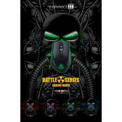 CONNECT IT CI-1128 - LED Ενσύρματο ποντίκι gaming 1000/1200/1600/3200 DPI μαύρο