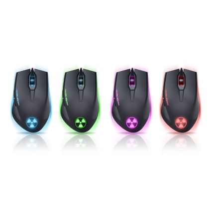 CONNECT IT CI-1128 - LED Ενσύρματο ποντίκι gaming 1000/1200/1600/3200 DPI μαύρο