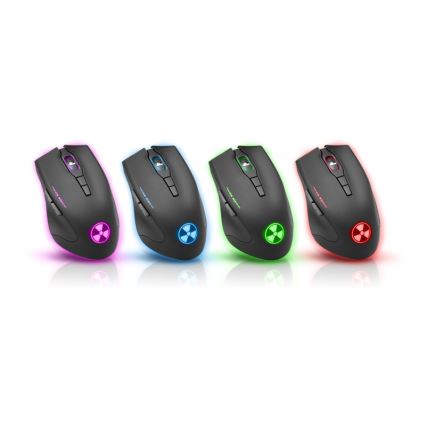 CONNECT IT CI-1128 - LED Ενσύρματο ποντίκι gaming 1000/1200/1600/3200 DPI μαύρο