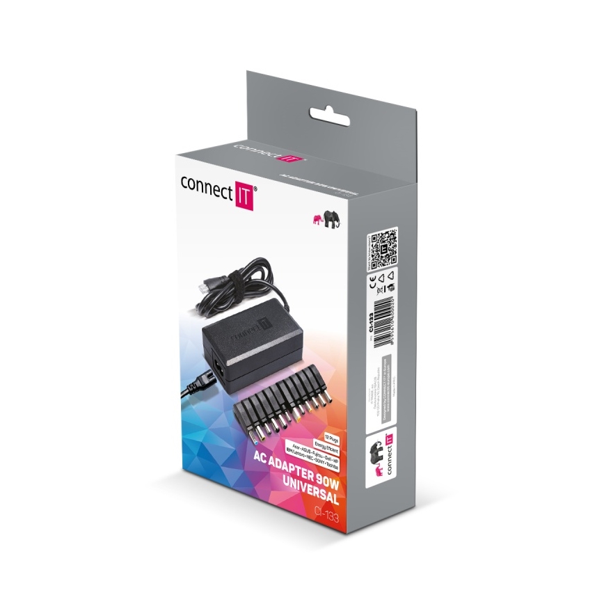 CONNECT IT CI-133 - Τροφοδοτικό / φορτιστής για laptop Universal 90W