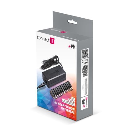 CONNECT IT CI-133 - Τροφοδοτικό / φορτιστής για laptop Universal 90W