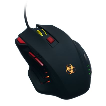 CONNECT IT CI-191 - LED Ενσύρματο ποντίκι gaming 800/1600/2400/3200 DPI μαύρο