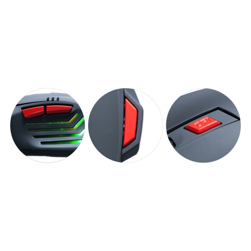 CONNECT IT CI-191 - LED Ενσύρματο ποντίκι gaming 800/1600/2400/3200 DPI μαύρο