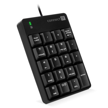 CONNECT IT CKB-0060-BK - Aριθμητικό πληκτρολόγιο ενσύρματο μαύρο