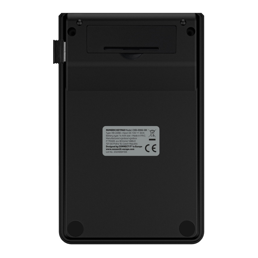 CONNECT IT CKB-0062-BK - Ασύρματο αριθμητικό πληκτρολόγιο 1xAAA μαύρο