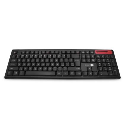 CONNECT IT CKB-3000-CS - Ασύρματο πληκτρολόγιο multimedia με τοπική προσαρμογή CZ/SK 2xAAA μαύρο