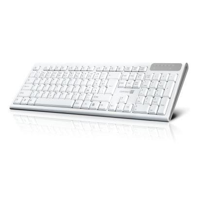 CONNECT IT CKB-3010-CS - Ασύρματο πληκτρολόγιο multimedia με τοπική προσαρμογή CZ/SK 2xAAA λευκό