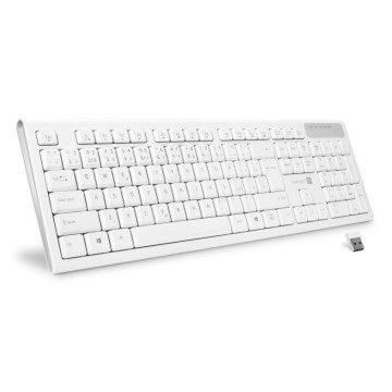 CONNECT IT CKB-3010-CS - Ασύρματο πληκτρολόγιο multimedia με τοπική προσαρμογή CZ/SK 2xAAA λευκό