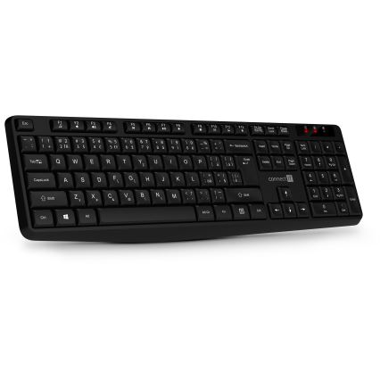 CONNECT IT CKM-4500-CS - Ασύρματο πληκτρολόγιο και ποντίκι 1000 DPI με τοπική προσαρμογή CZ/SK 1xAAA + 1xAA μαύρο