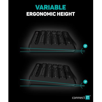 CONNECT IT CKM-4500-CS - Ασύρματο πληκτρολόγιο και ποντίκι 1000 DPI με τοπική προσαρμογή CZ/SK 1xAAA + 1xAA μαύρο