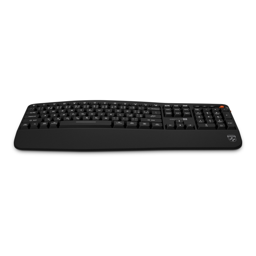 CONNECT IT CKM-6010-CS - Εργονομικό ασύρματο πληκτρολόγιο και ποντίκι 800/1200/1600/2400 DPI με τοπική προσαρμογή CZ/SK 1xAA + 2xAAA μαύρο