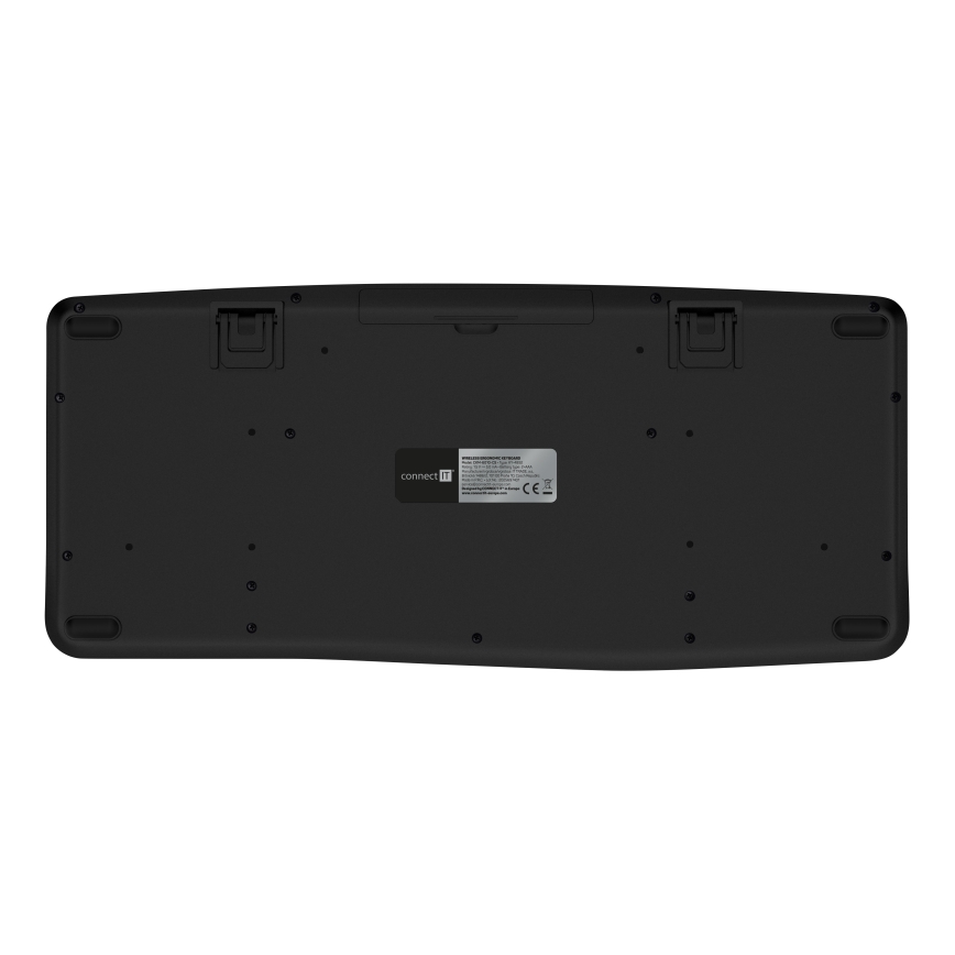 CONNECT IT CKM-6010-CS - Εργονομικό ασύρματο πληκτρολόγιο και ποντίκι 800/1200/1600/2400 DPI με τοπική προσαρμογή CZ/SK 1xAA + 2xAAA μαύρο