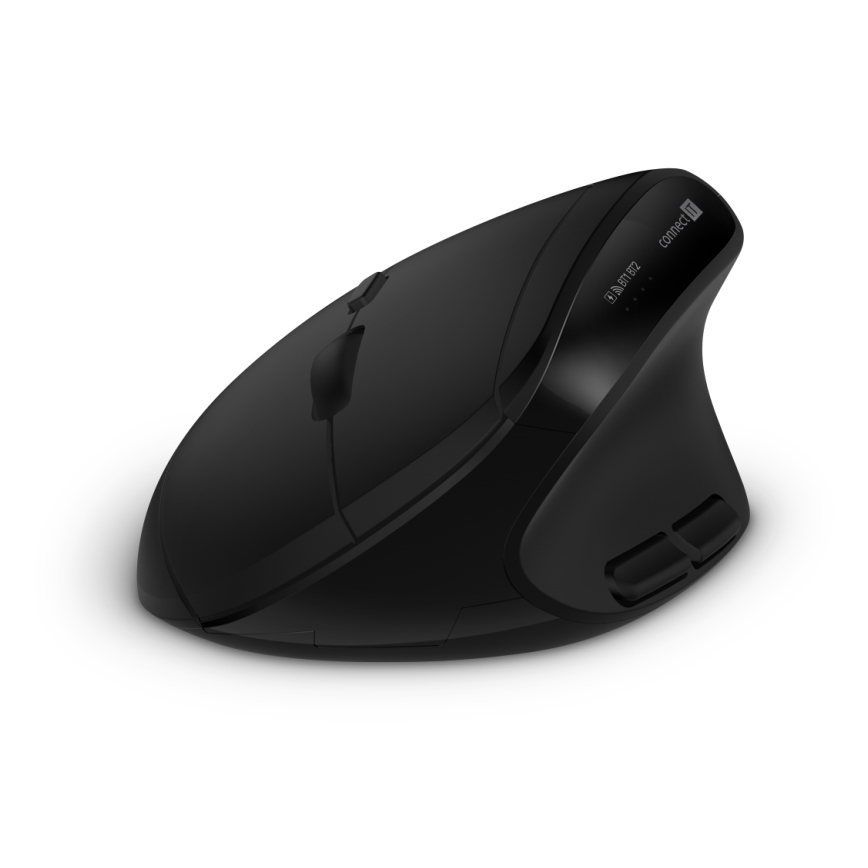CONNECT IT CKM-6010-CS - Εργονομικό ασύρματο πληκτρολόγιο και ποντίκι 800/1200/1600/2400 DPI με τοπική προσαρμογή CZ/SK 1xAA + 2xAAA μαύρο