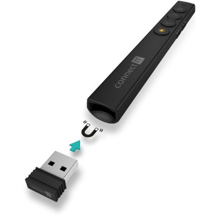CONNECT IT CLP-2050-BK - Ασύρματο presenter με laser pointer 1xAAA
