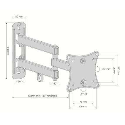 CONNECT IT CMH-2010-BK - Βάση τηλεόρασης τοίχου 13-27” μαύρο