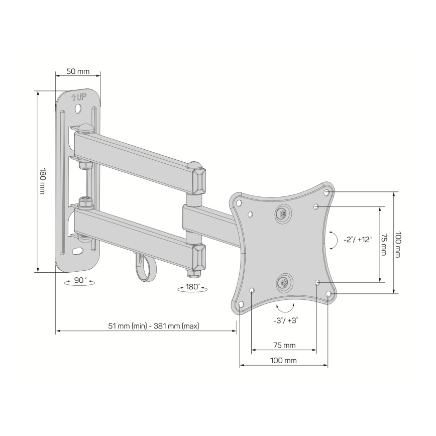 CONNECT IT CMH-2010-BK - Βάση τηλεόρασης τοίχου 13-27” μαύρο