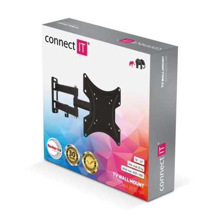 CONNECT IT CMH-2012-BK - Επιτοίχια βάση για τηλεόραση 13-37” μαύρη
