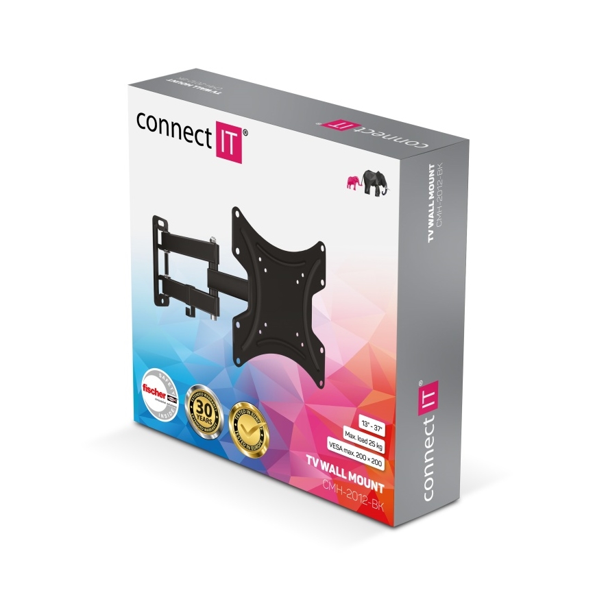 CONNECT IT CMH-2012-BK - Επιτοίχια βάση για τηλεόραση 13-37” μαύρη
