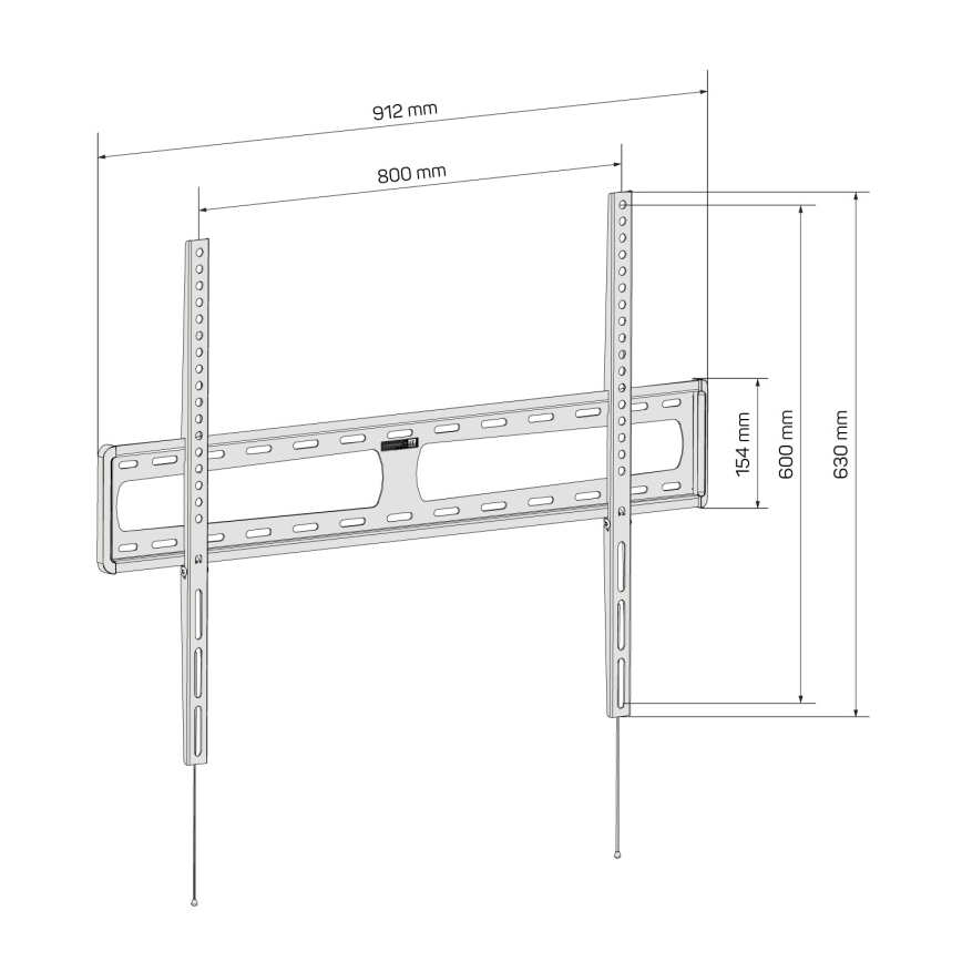 CONNECT IT CMH-6090-BK - Βάση τηλεόρασης τοίχου 40-100” μαύρο