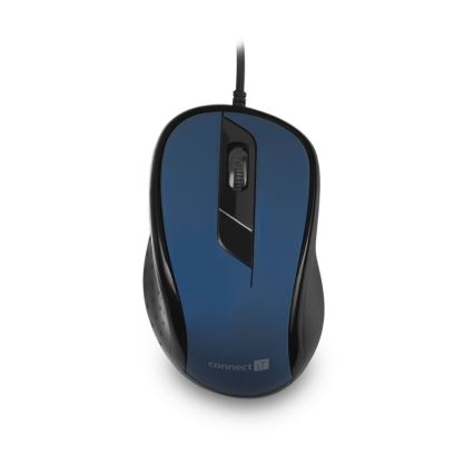 CONNECT IT CMO-1200-BL - Ενσύρματο ποντίκι 1000 DPI μαύρο/μπλε