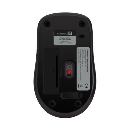 CONNECT IT CMO-2230-BK - Ασύρματο αθόρυβο ποντίκι MUTE 1200 DPI 1xAA μαύρο