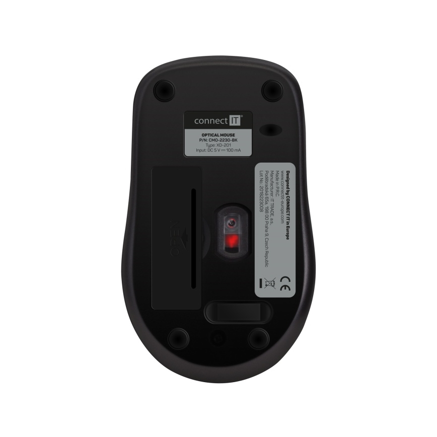 CONNECT IT CMO-2230-BK - Ασύρματο αθόρυβο ποντίκι MUTE 1200 DPI 1xAA μαύρο