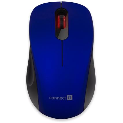 CONNECT IT CMO-2230-BL - Ασύρματο αθόρυβο ποντίκι MUTE 1200 DPI 1xAA μαύρο/μπλε