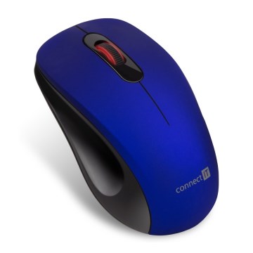 CONNECT IT CMO-2230-BL - Ασύρματο αθόρυβο ποντίκι MUTE 1200 DPI 1xAA μαύρο/μπλε