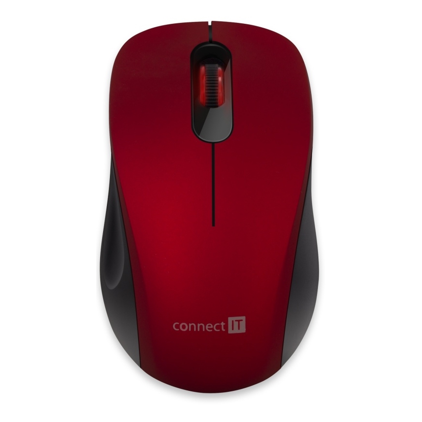 CONNECT IT CMO-2230-RD - Ασύρματο αθόρυβο ποντίκι MUTE 1200 DPI 1xAA μαύρο/κόκκινο