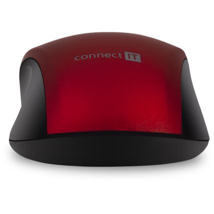 CONNECT IT CMO-2230-RD - Ασύρματο αθόρυβο ποντίκι MUTE 1200 DPI 1xAA μαύρο/κόκκινο