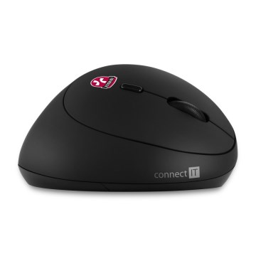 CONNECT IT CMO-2600-BK - Εργονομικό ασύρματο ποντίκι 800/1200/1600 DPI, 1× μπαταρία AA, μαύρο