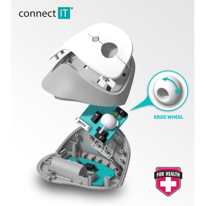 CONNECT IT CMO-2700-BK - Εργονομικό ασύρματο ποντίκι 800/1200/1600 DPI 1xAA μαύρο