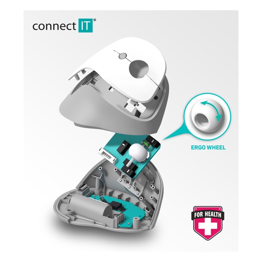 CONNECT IT CMO-2700-BK - Εργονομικό ασύρματο ποντίκι 800/1200/1600 DPI 1xAA μαύρο