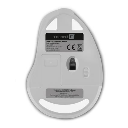 CONNECT IT CMO-2700-WH - Εργονομικό ασύρματο ποντίκι 800/1200/1600 DPI 1xAA λευκό