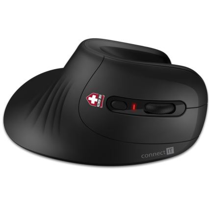 CONNECT IT CMO-2900-BK - Εργονομικό ασύρματο ποντίκι 800/1200/1600 DPI 1xAA μαύρο