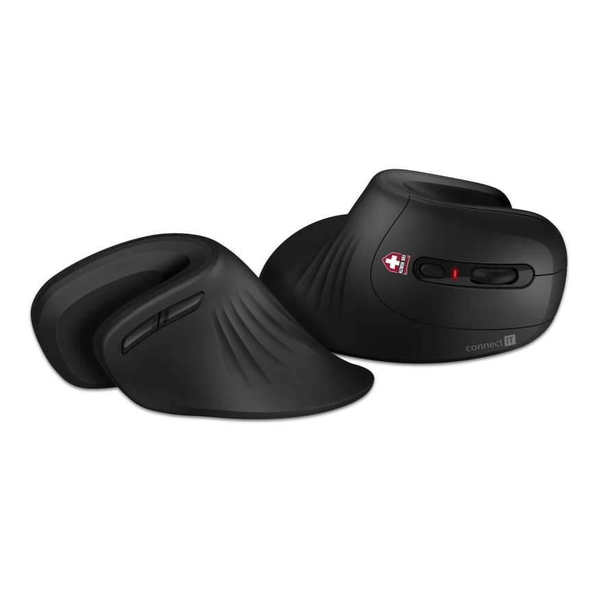 CONNECT IT CMO-2900-BK - Εργονομικό ασύρματο ποντίκι 800/1200/1600 DPI 1xAA μαύρο