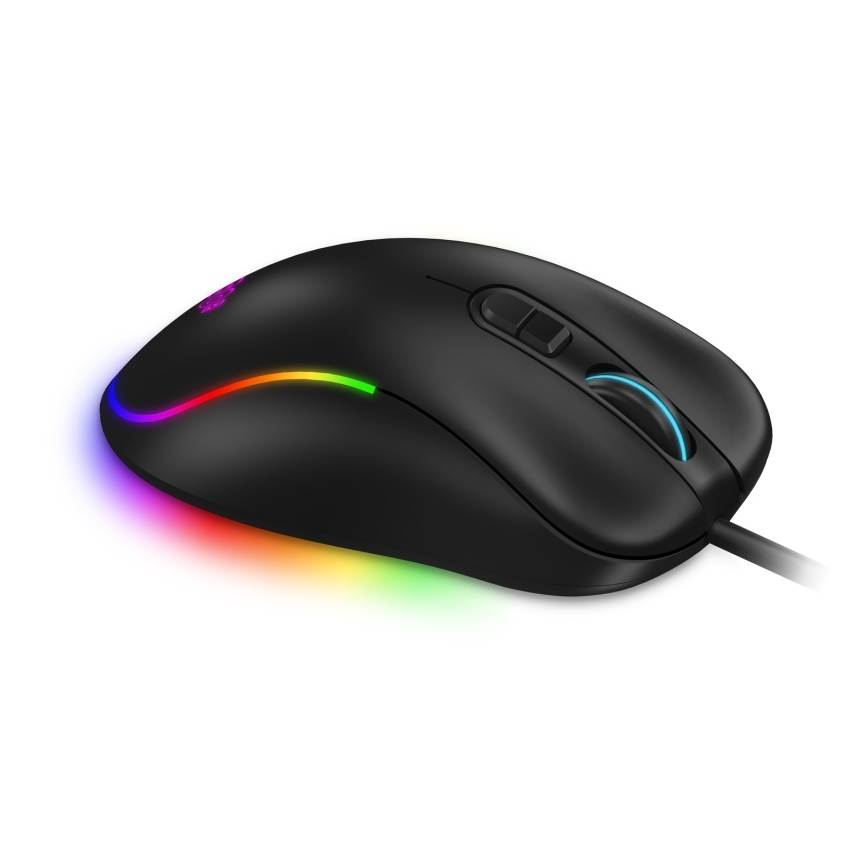 CONNECT IT CMO-3589-BK - LED RGB Ενσύρματο ποντίκι gaming 200-7200 DPI μαύρο