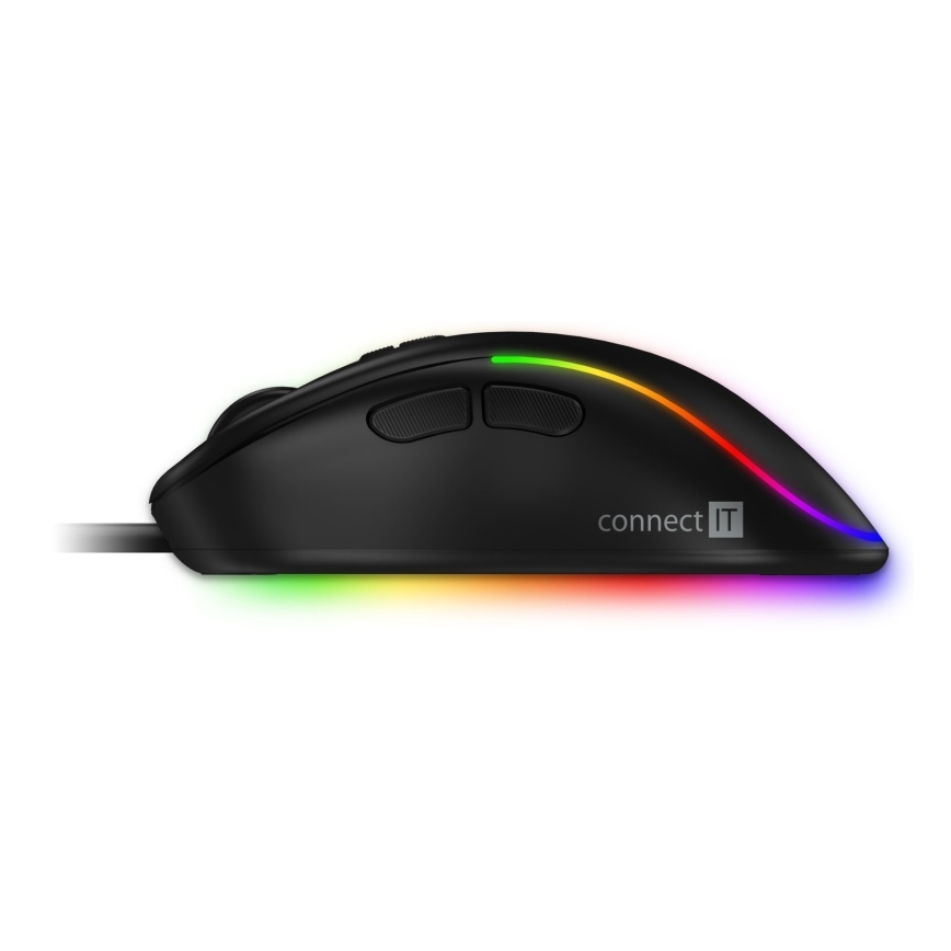 CONNECT IT CMO-3589-BK - LED RGB Ενσύρματο ποντίκι gaming 200-7200 DPI μαύρο