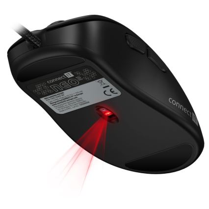 CONNECT IT CMO-3589-BK - LED RGB Ενσύρματο ποντίκι gaming 200-7200 DPI μαύρο