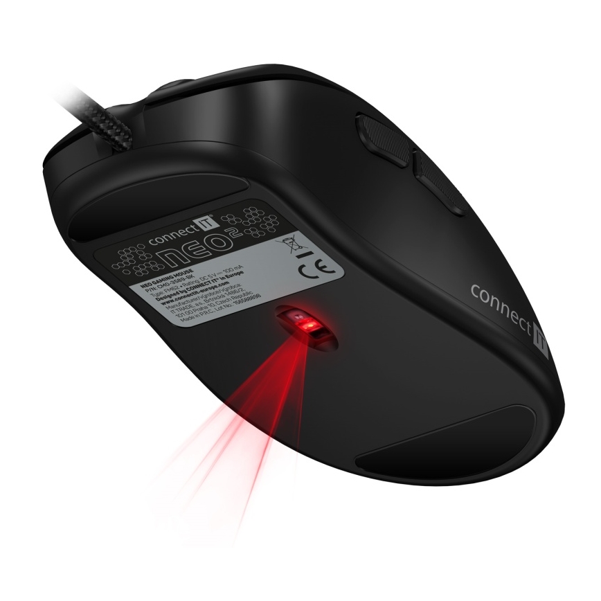 CONNECT IT CMO-3589-BK - LED RGB Ενσύρματο ποντίκι gaming 200-7200 DPI μαύρο