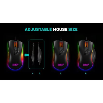 CONNECT IT CMO-3591-BK - LED RGB Ενσύρματο ποντίκι gaming 500-7200 DPI μαύρο