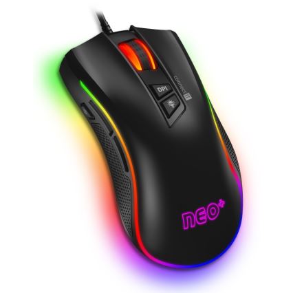 CONNECT IT CMO-3591-BK - LED RGB Ενσύρματο ποντίκι gaming 500-7200 DPI μαύρο