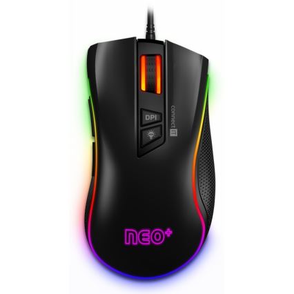 CONNECT IT CMO-3591-BK - LED RGB Ενσύρματο ποντίκι gaming 500-7200 DPI μαύρο