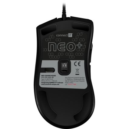 CONNECT IT CMO-3591-BK - LED RGB Ενσύρματο ποντίκι gaming 500-7200 DPI μαύρο