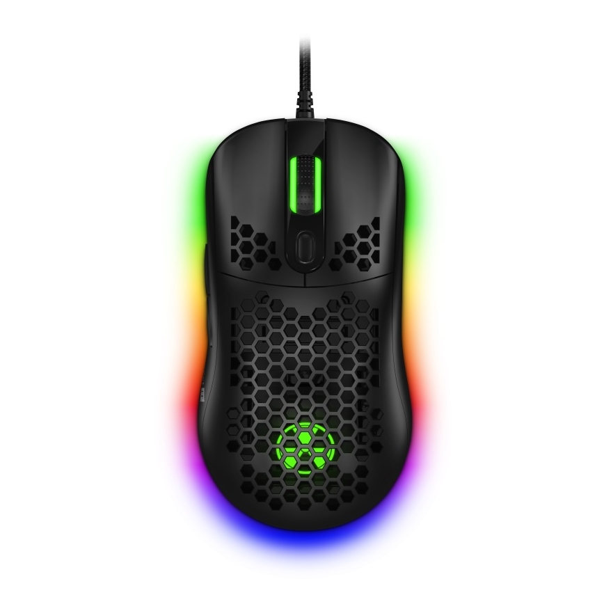 CONNECT IT CMO-5511-BK - LED RGB Ενσύρματο ποντίκι gaming 200-12800 DPI μαύρο