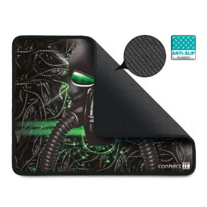CONNECT IT CMP-1100-SM - Mouse pad 32x24,5 cm μαύρο/πράσινο