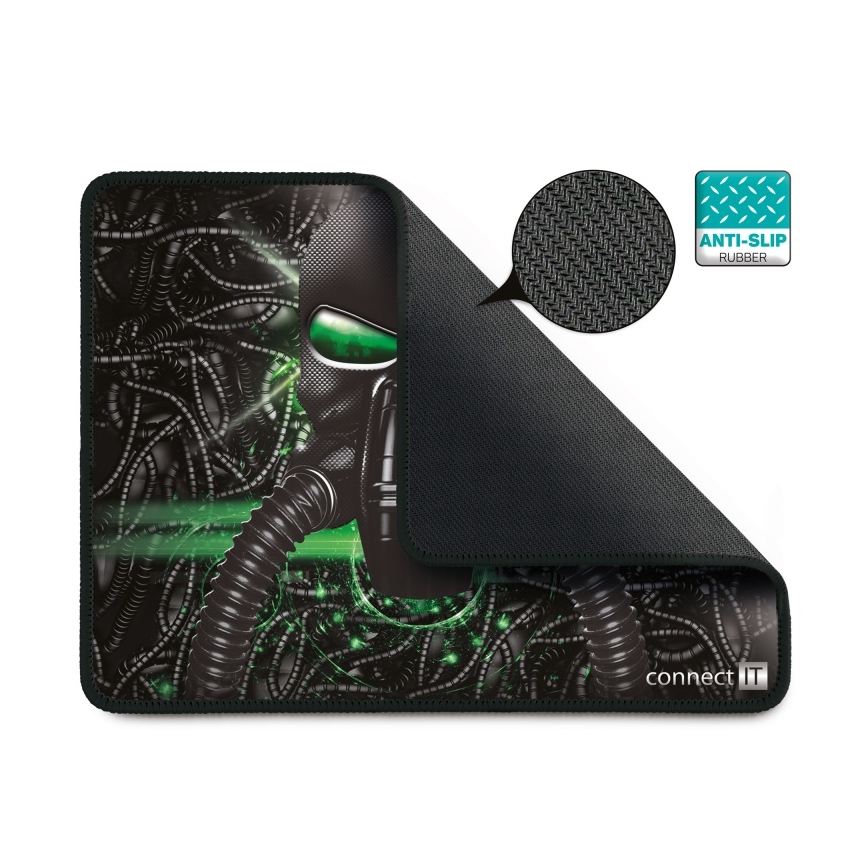 CONNECT IT CMP-1100-SM - Mouse pad 32x24,5 cm μαύρο/πράσινο