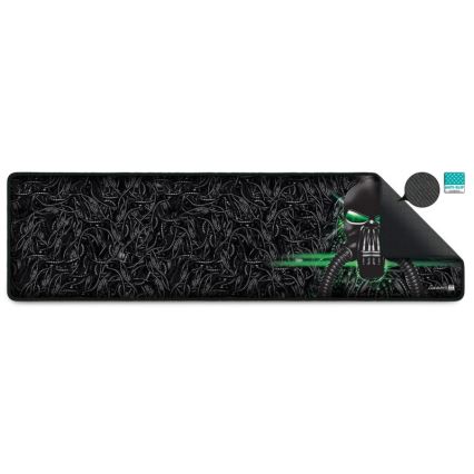 CONNECT IT CMP-1110-LG - Αντιολισθητική βάση για πληκτρολόγιο και ποντίκι 88,6x24,5 cm μαύρο/πράσινο