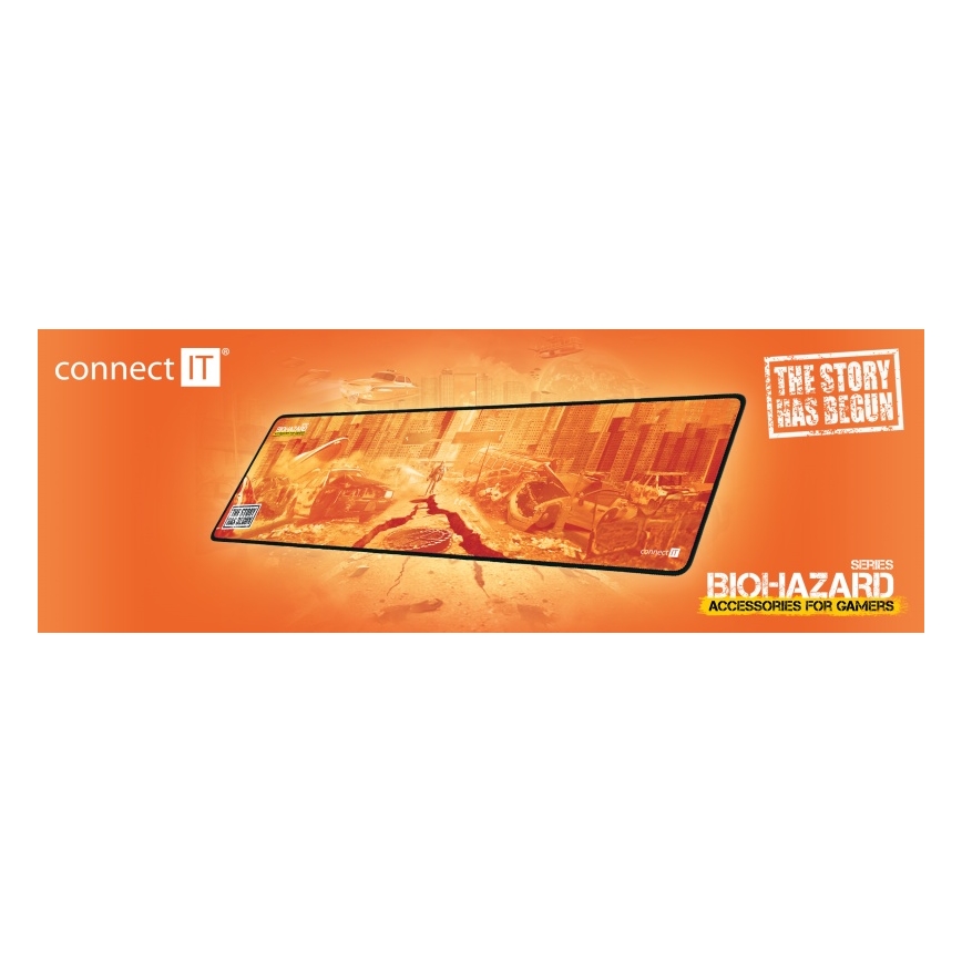 CONNECT IT CMP-1140-LG - Αντιολισθητική βάση για πληκτρολόγιο και ποντίκι 88,6x24,5 cm πορτοκαλί